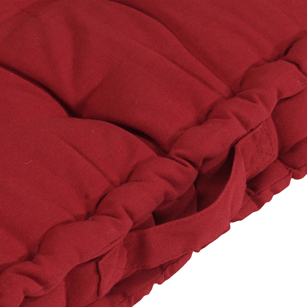 Cuscini per Pallet e Pavimento 7 pz Rosso Borgogna in Cotone