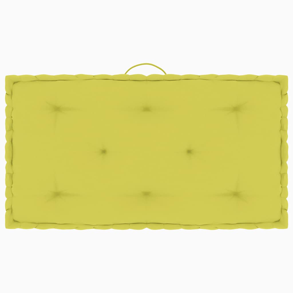 Cuscini per Pallet e Pavimento 6 pz Verde Mela in Cotone