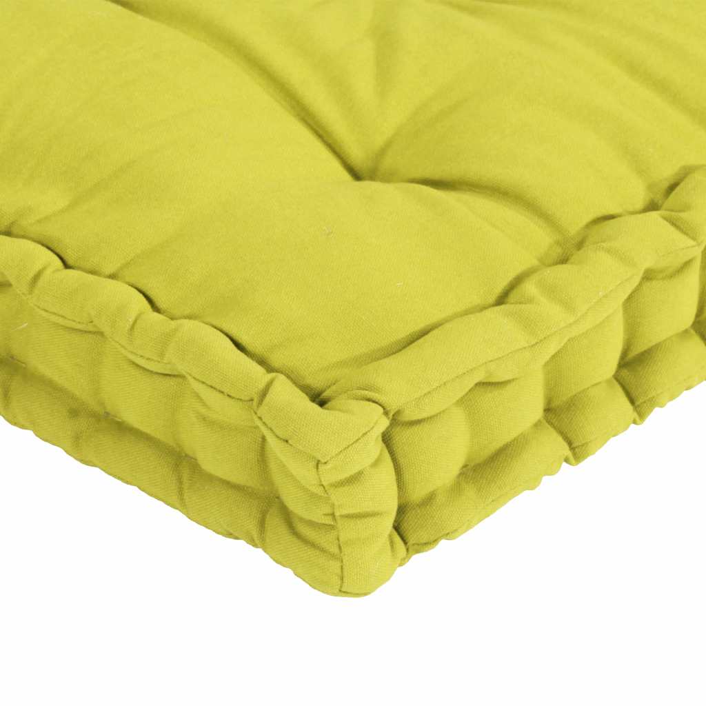 Cuscini per Pallet e Pavimento 6 pz Verde Mela in Cotone