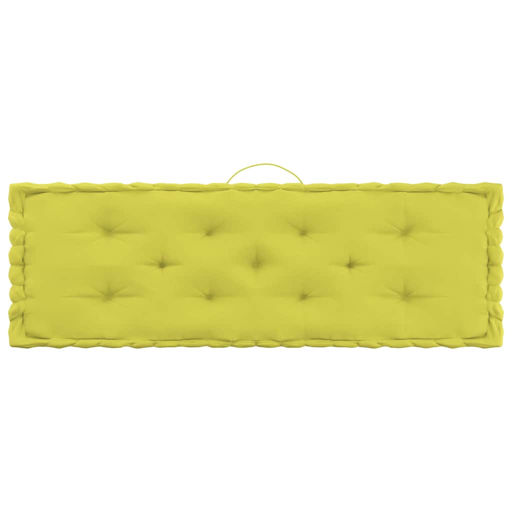Cuscini per Pallet e Pavimento 4 pz Verde Mela in Cotone