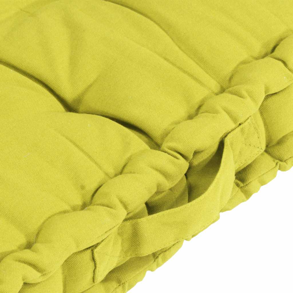 Cuscini per Pallet e Pavimento 4 pz Verde Mela in Cotone
