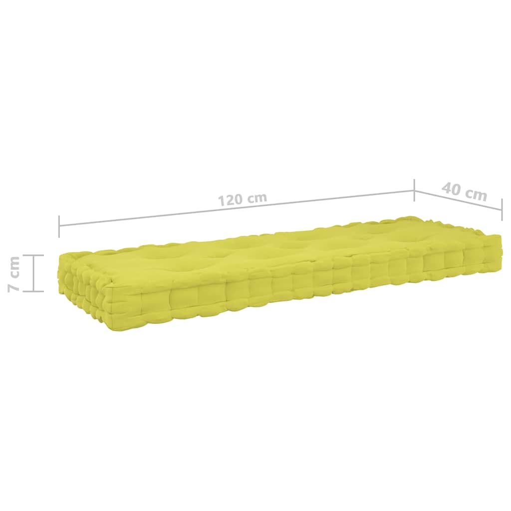 Cuscini per Pallet e Pavimento 4 pz Verde Mela in Cotone