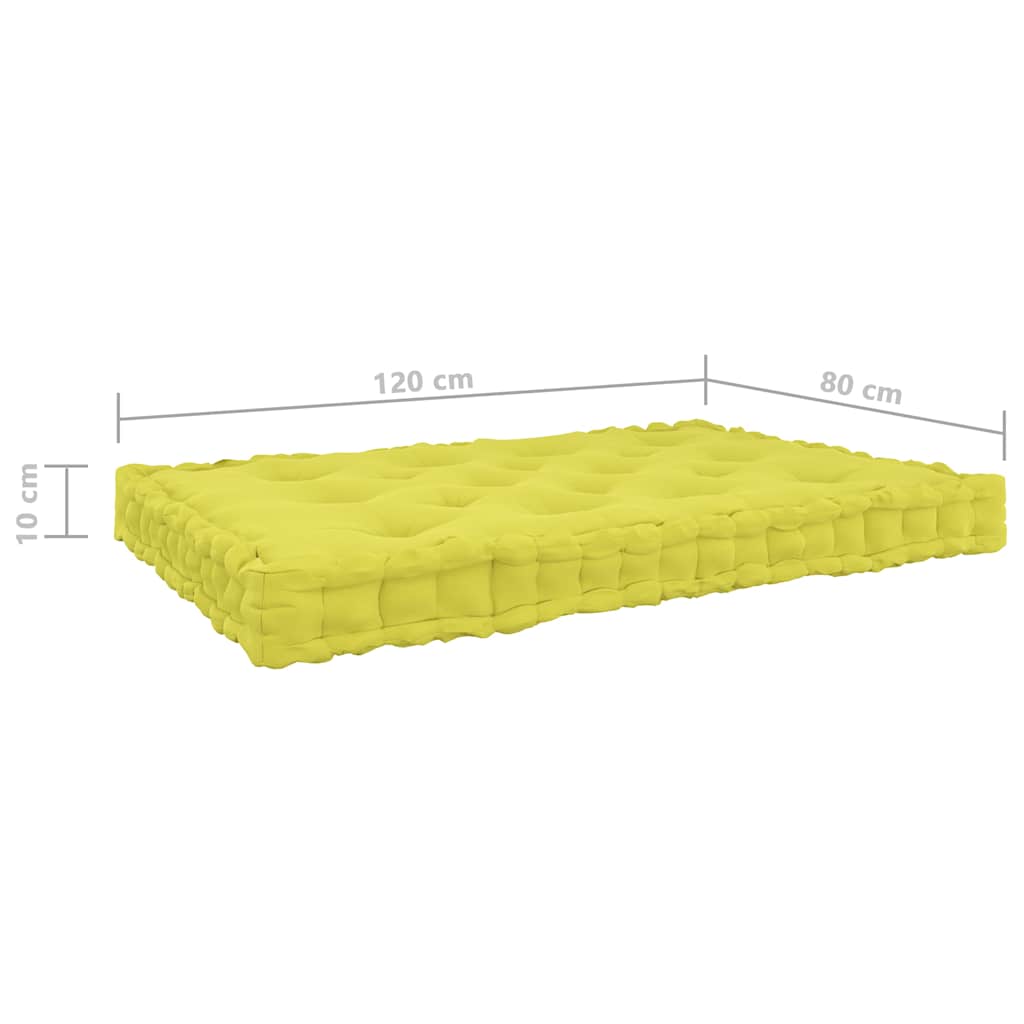 Cuscini per Pallet e Pavimento 4 pz Verde Mela in Cotone