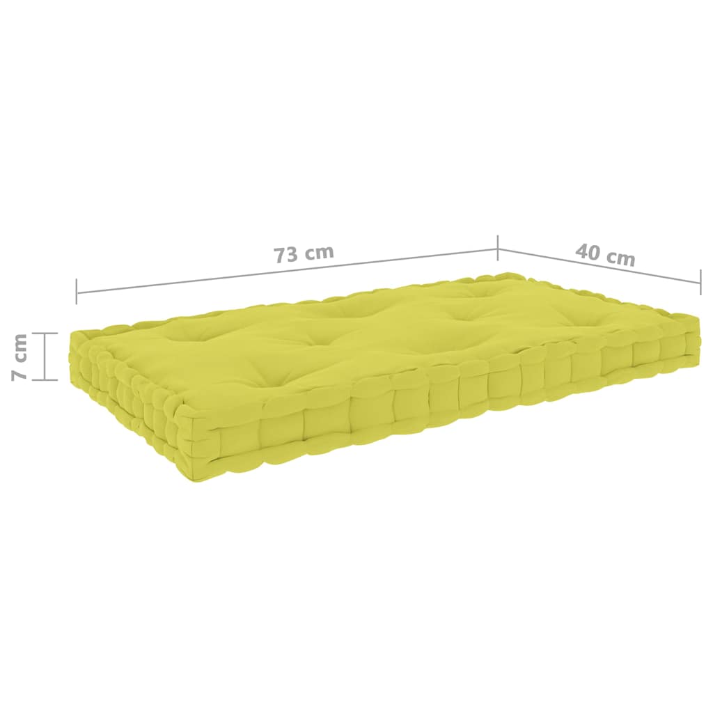 Cuscini per Pallet e Pavimento 4 pz Verde Mela in Cotone