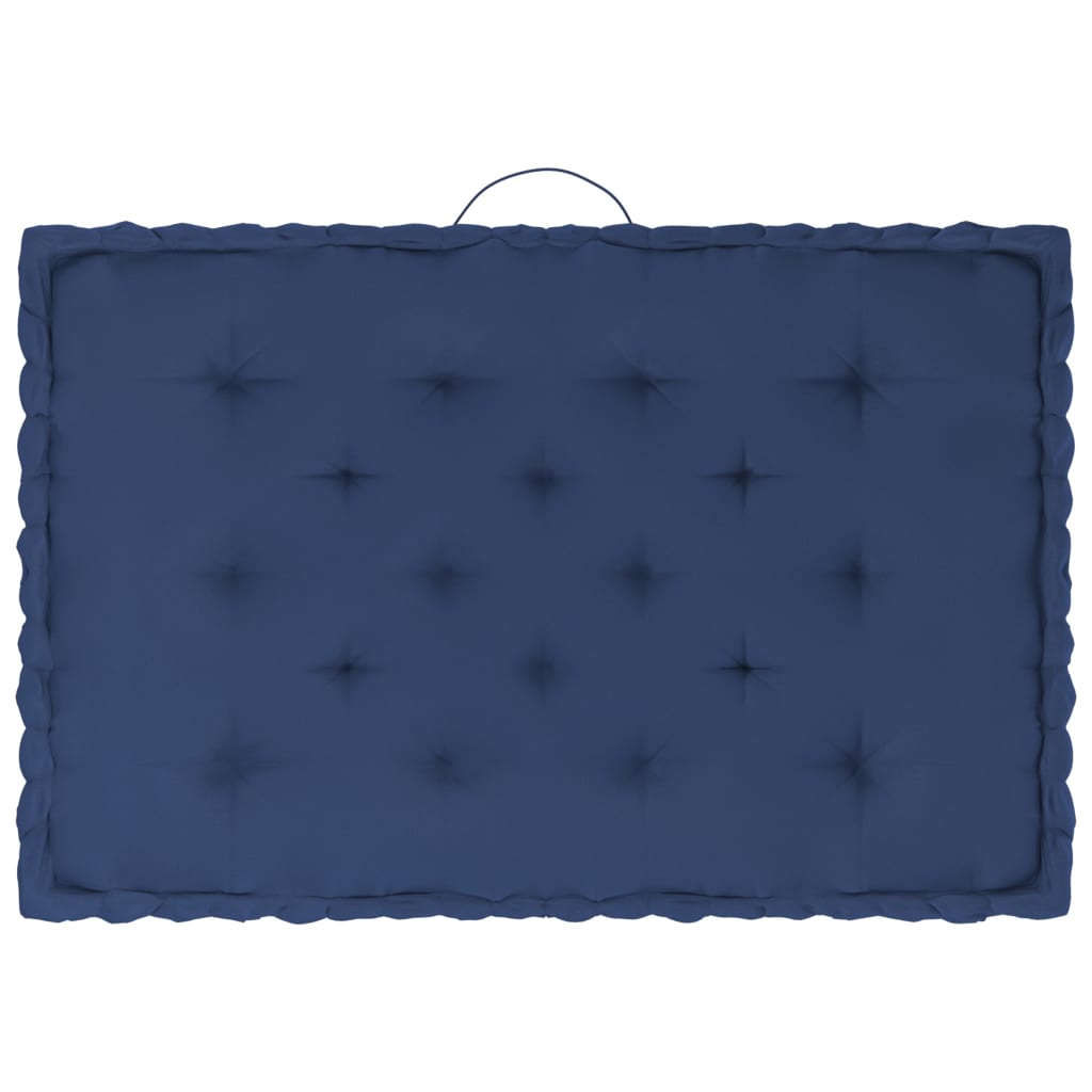 Cuscini per Pallet e Pavimento 5 pz Blu Navy Chiaro in Cotone