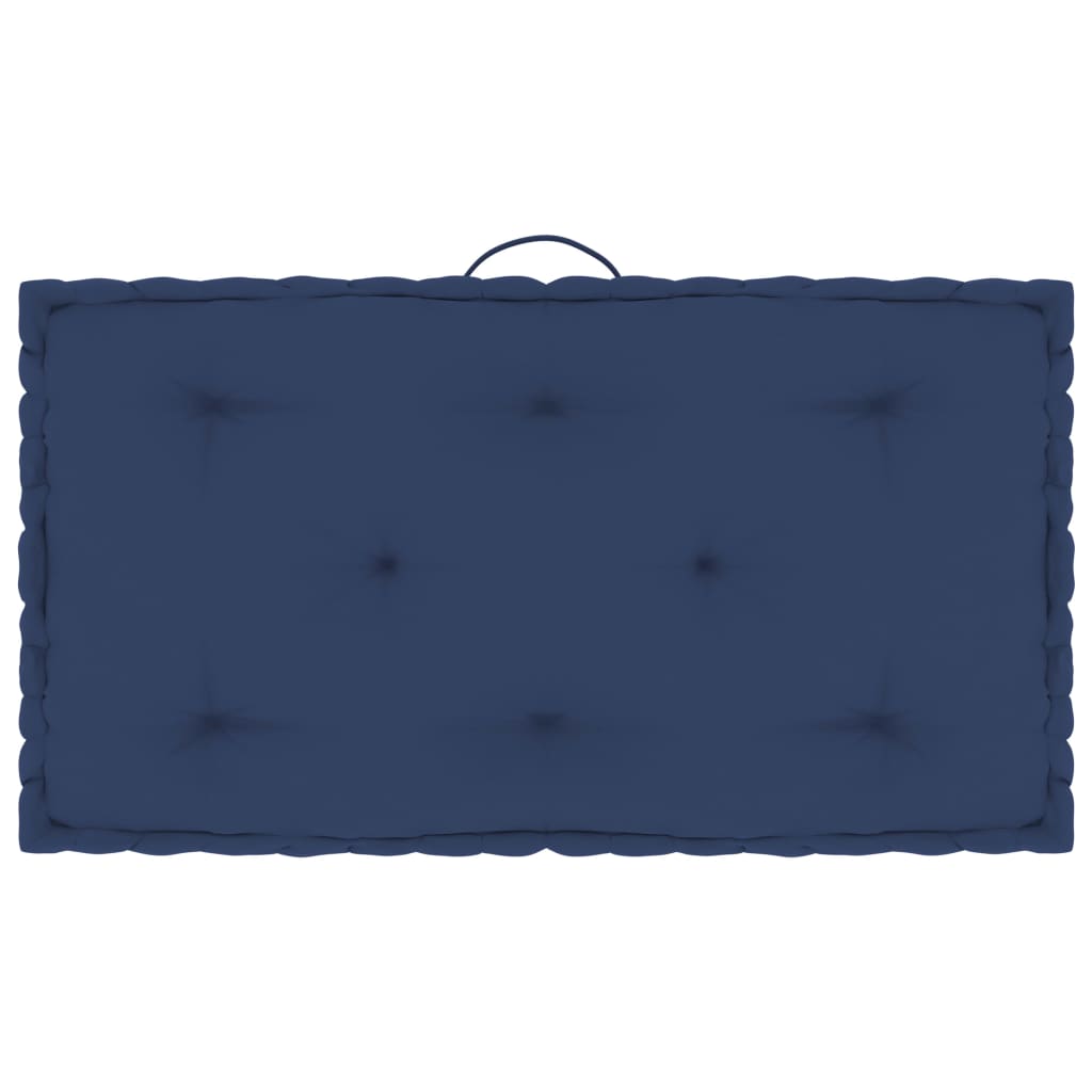 Cuscini per Pallet e Pavimento 5 pz Blu Navy Chiaro in Cotone
