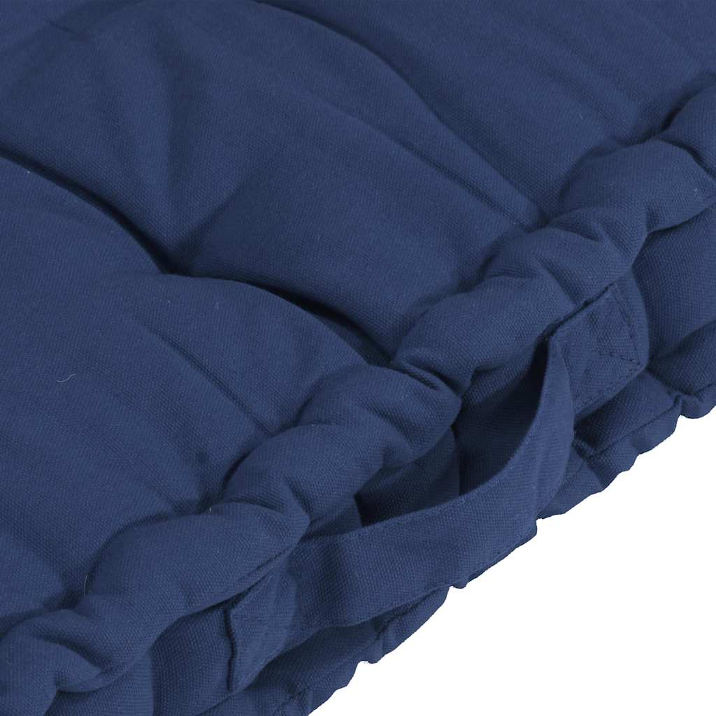 Cuscini per Pallet e Pavimento 5 pz Blu Navy Chiaro in Cotone