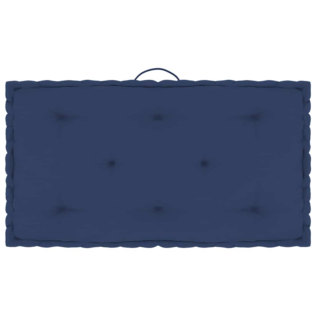 Cuscini per Pallet e Pavimento 4 pz Blu Navy Chiaro in Cotone