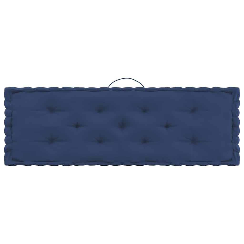 Cuscini per Pallet e Pavimento 4 pz Blu Navy Chiaro in Cotone