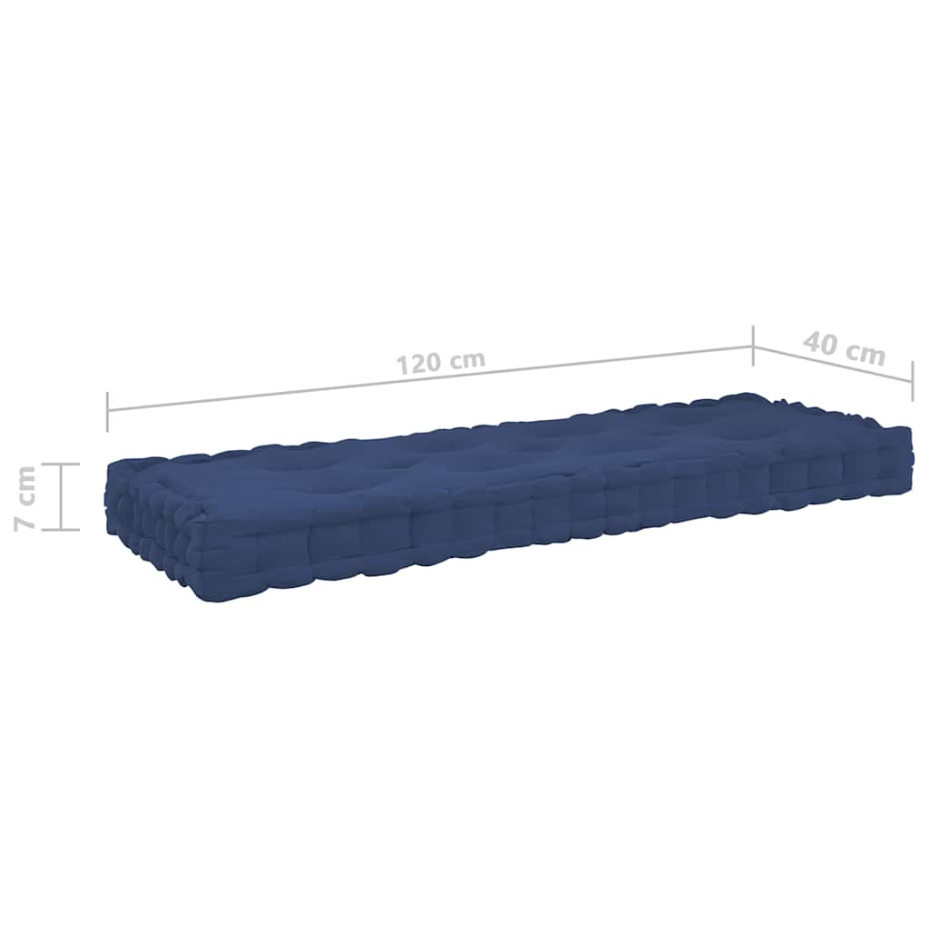 Cuscini per Pallet e Pavimento 4 pz Blu Navy Chiaro in Cotone
