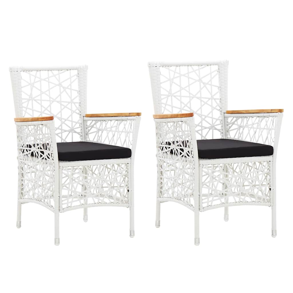 Set Mobili da Pranzo per Giardino 3 pz Bianco