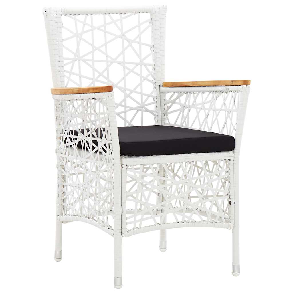 Set Mobili da Pranzo per Giardino 3 pz Bianco