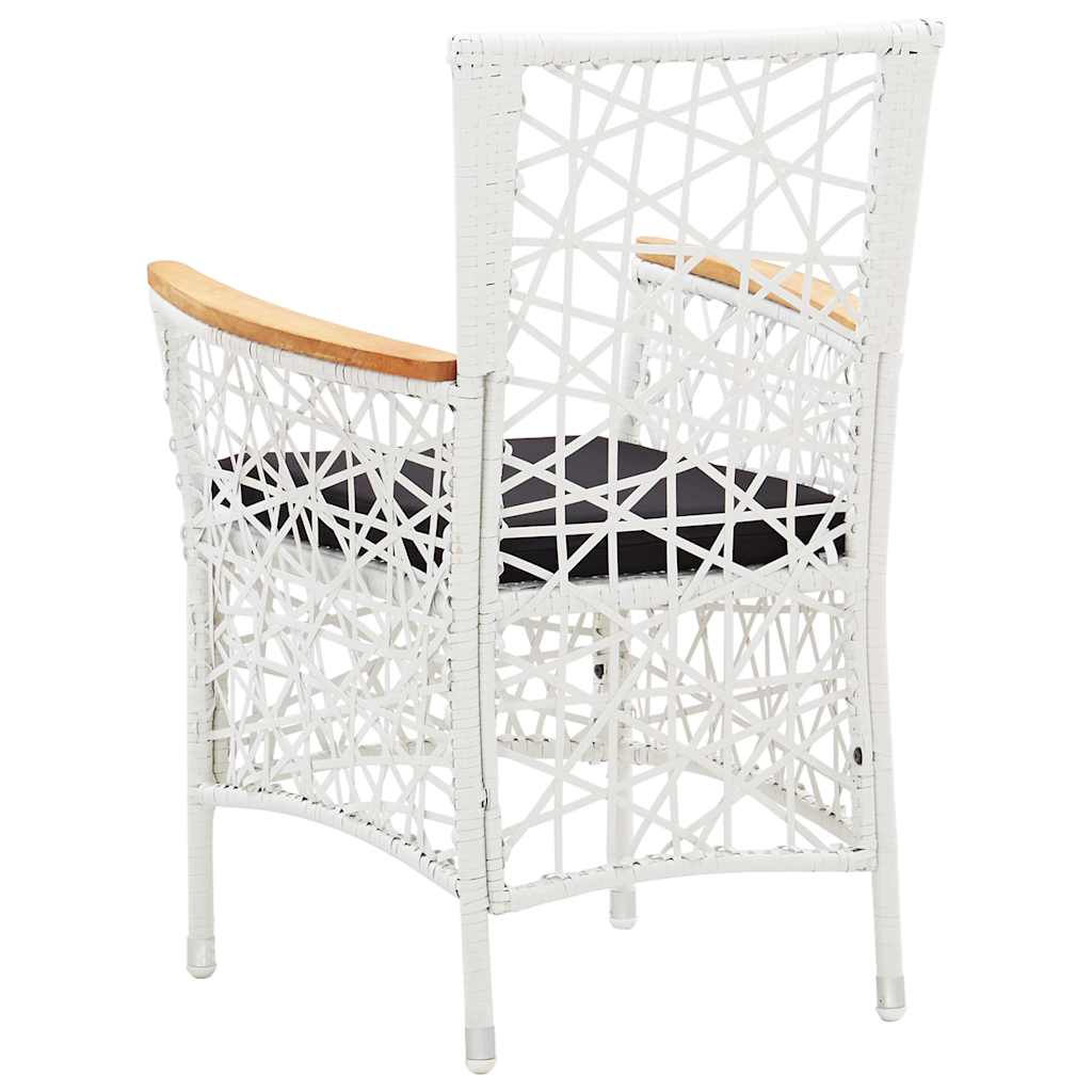 Set Mobili da Pranzo per Giardino 3 pz Bianco