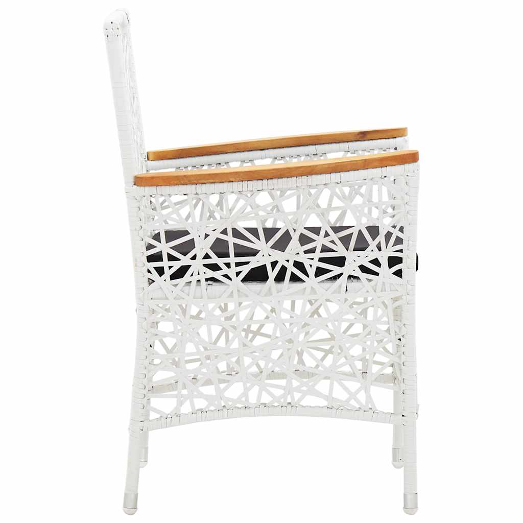 Set Mobili da Pranzo per Giardino 3 pz Bianco