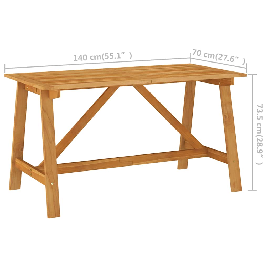 Set Mobili da Pranzo per Giardino 5 pz Beige