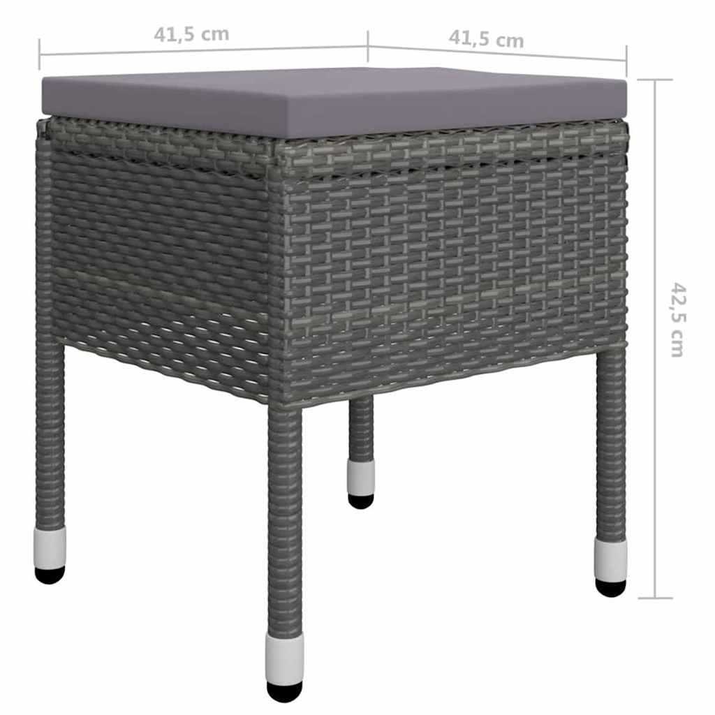 Set Mobili da Pranzo per Giardino 5 pz Grigio