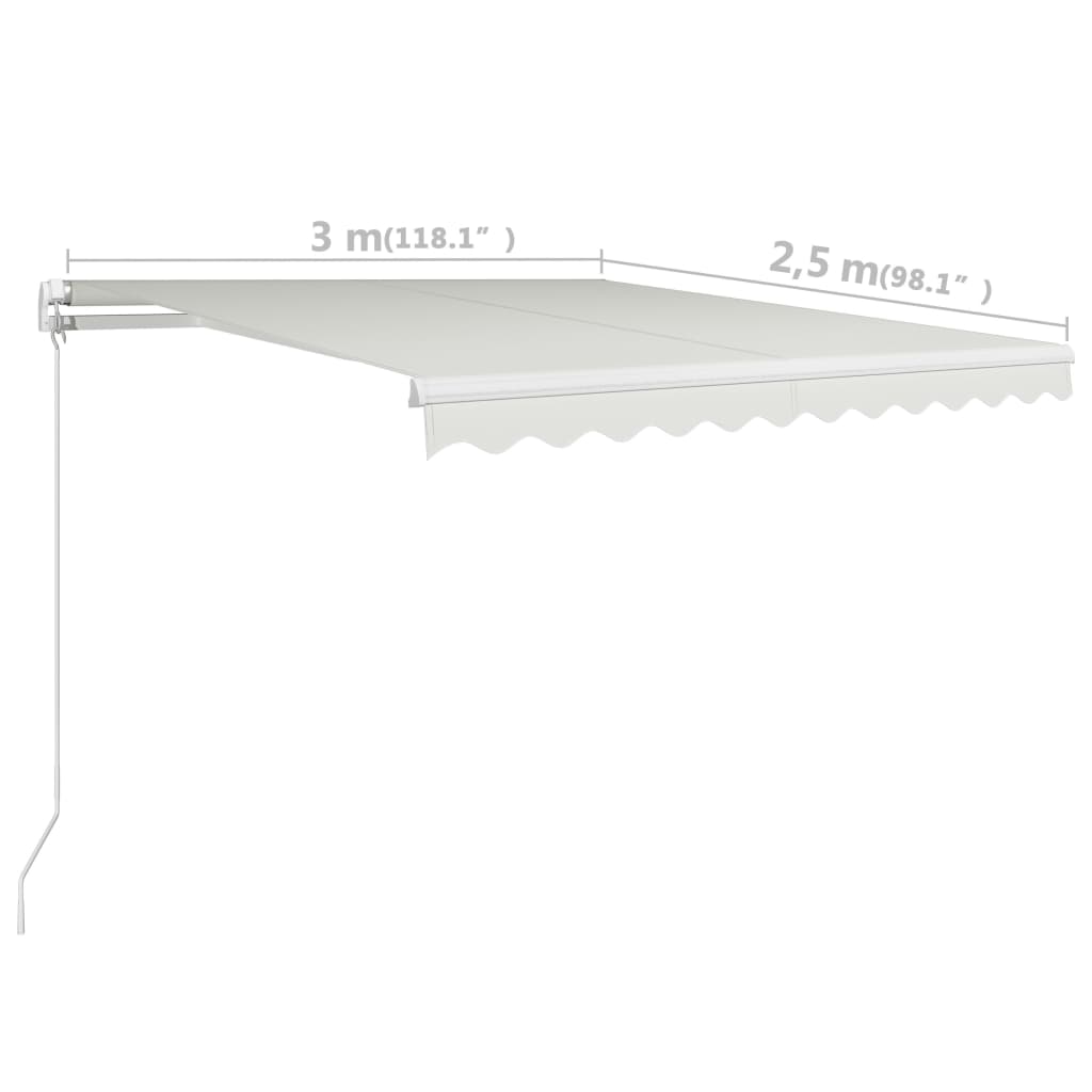 Tenda da Sole Retrattile Manuale 300x250 cm Crema
