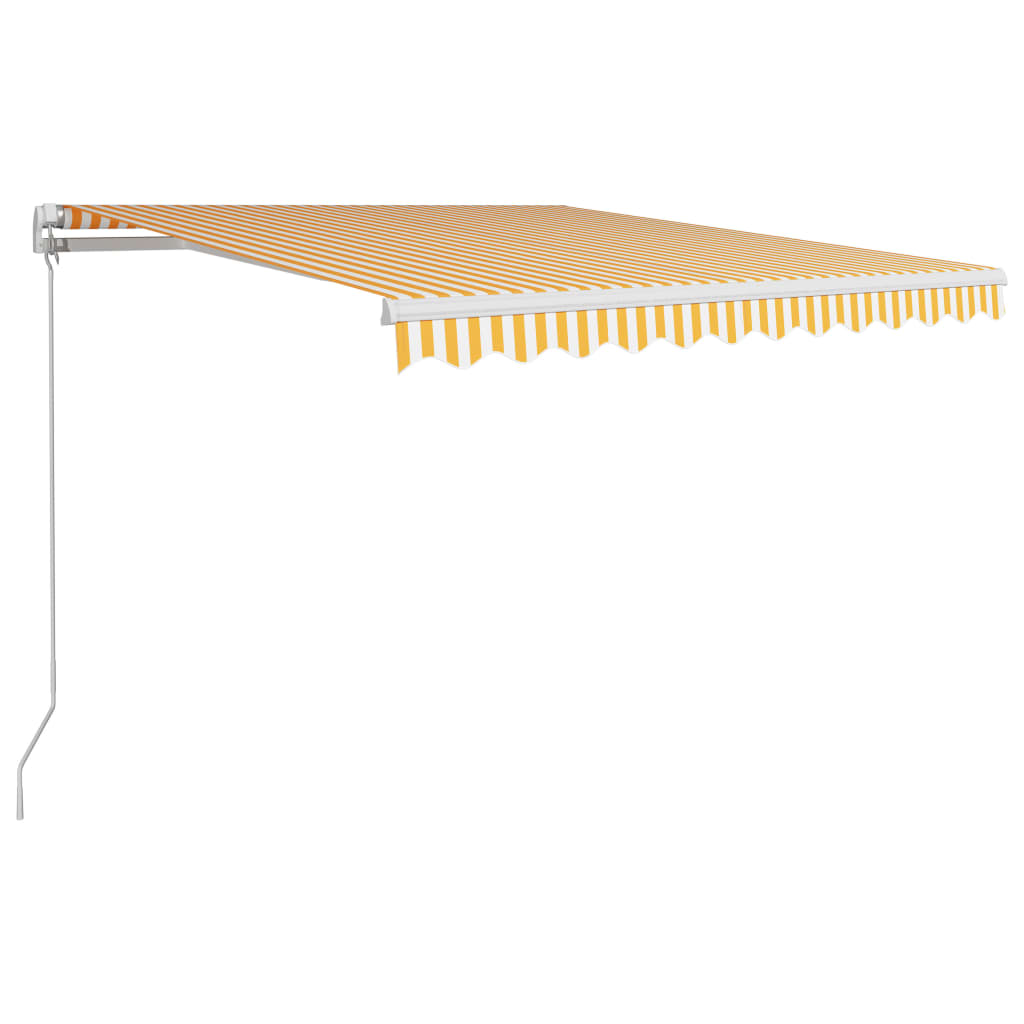 Tenda da Sole Retrattile Manuale 300x250 cm Gialla e Bianca