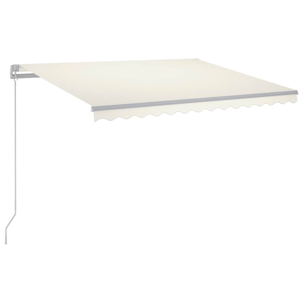 Tenda retrattile Crema 300 x 250 cm Tessuto e Alluminio