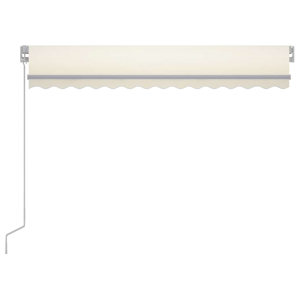 Tenda retrattile Crema 300 x 250 cm Tessuto e Alluminio