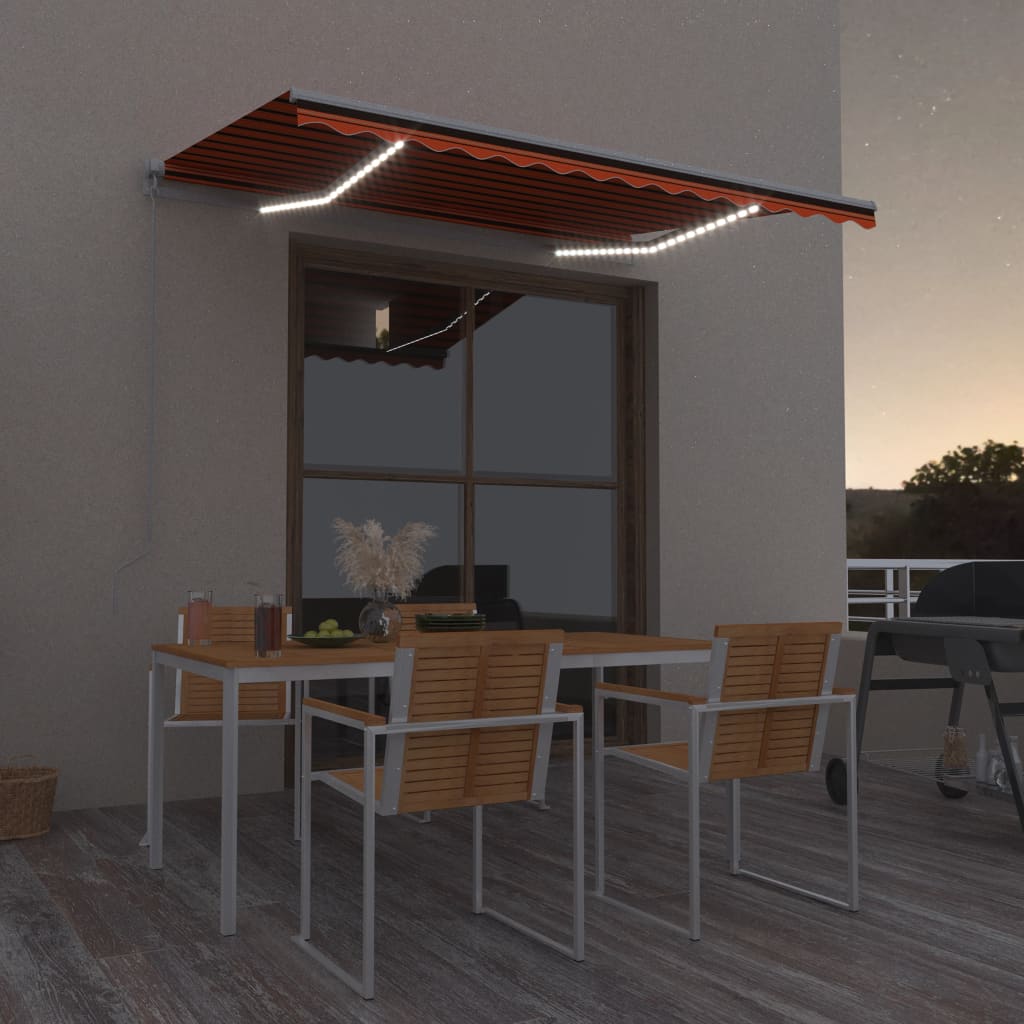Tenda retrattile Arancione e Marrone 300 x 250 cm
