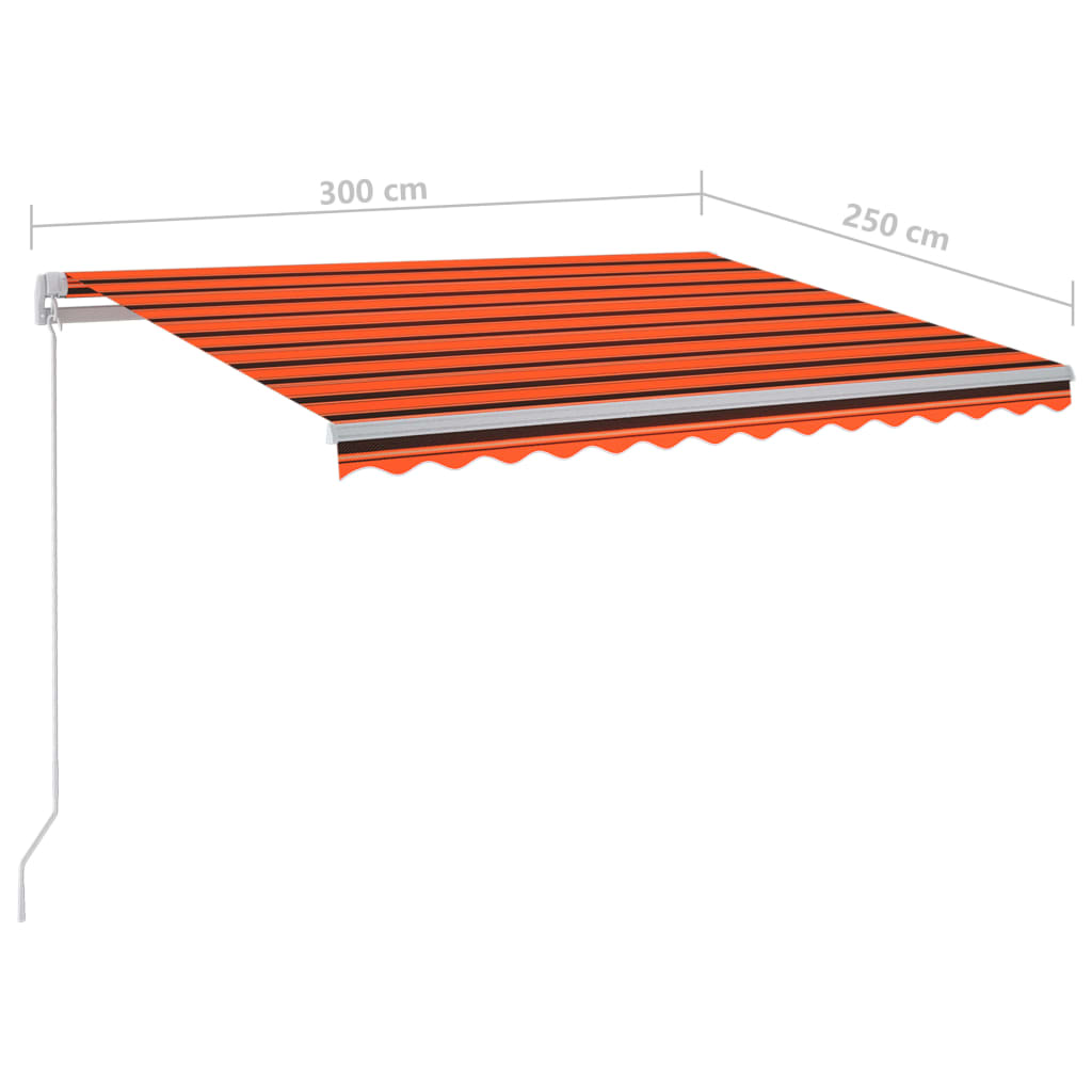 Tenda retrattile Arancione e Marrone 300 x 250 cm