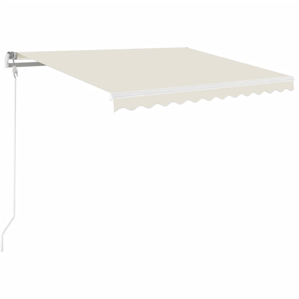Tenda retrattile Crema 350 x 250 cm Poliestere e Alluminio