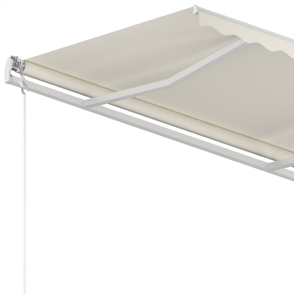 Tenda retrattile Crema 350 x 250 cm Poliestere e Alluminio