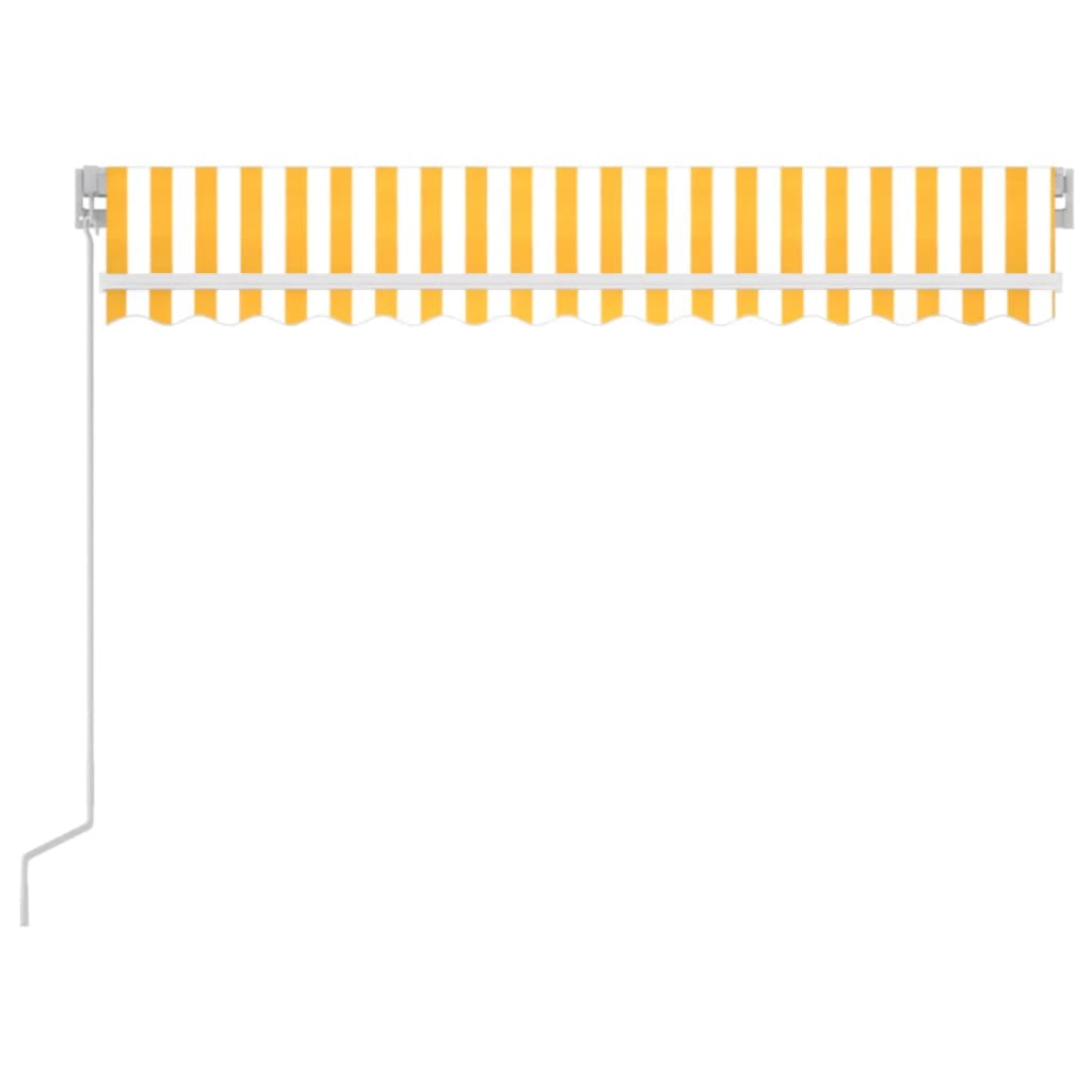 Tenda retrattile Giallo e Bianco 350 x 250 cm