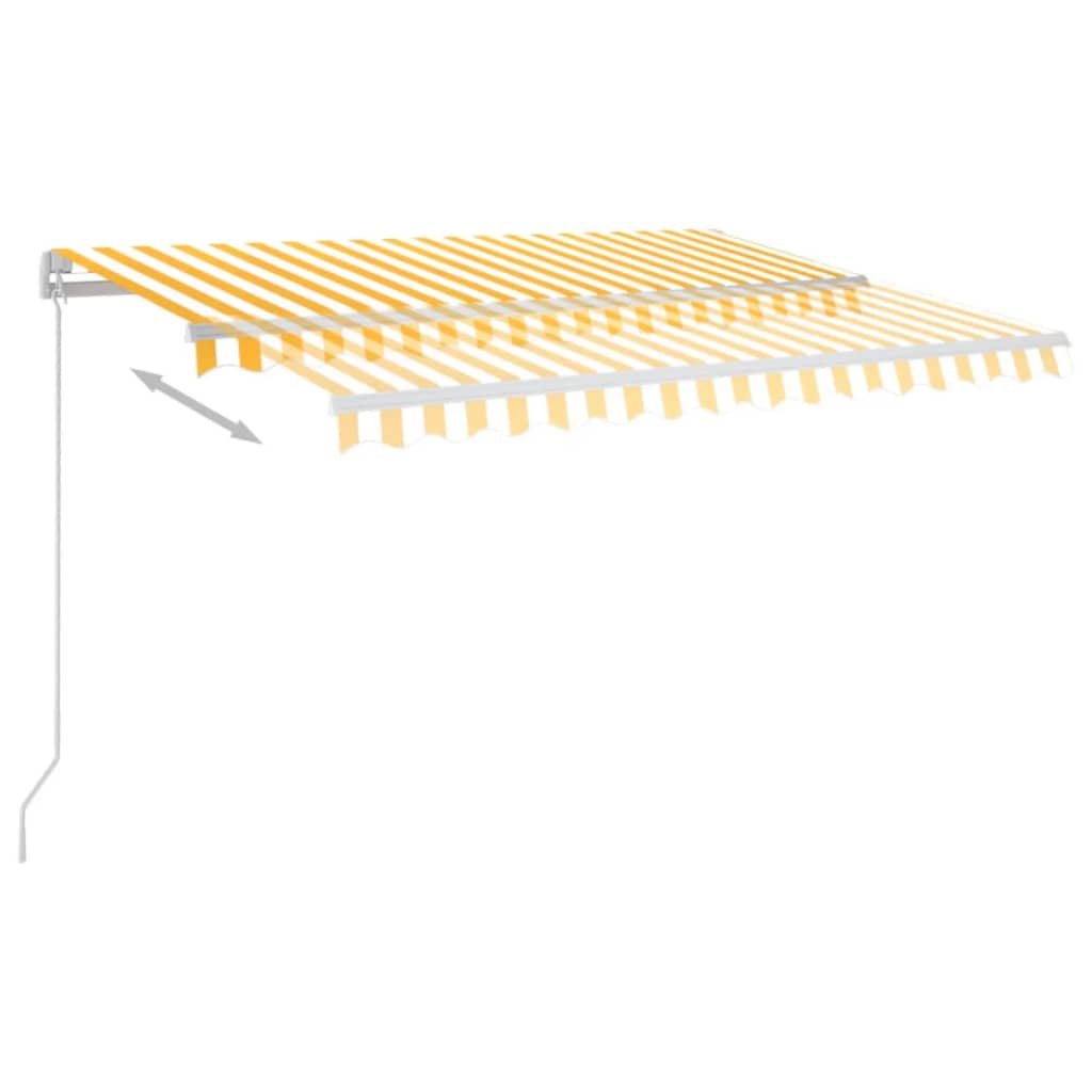 Tenda retrattile Giallo e Bianco 350 x 250 cm