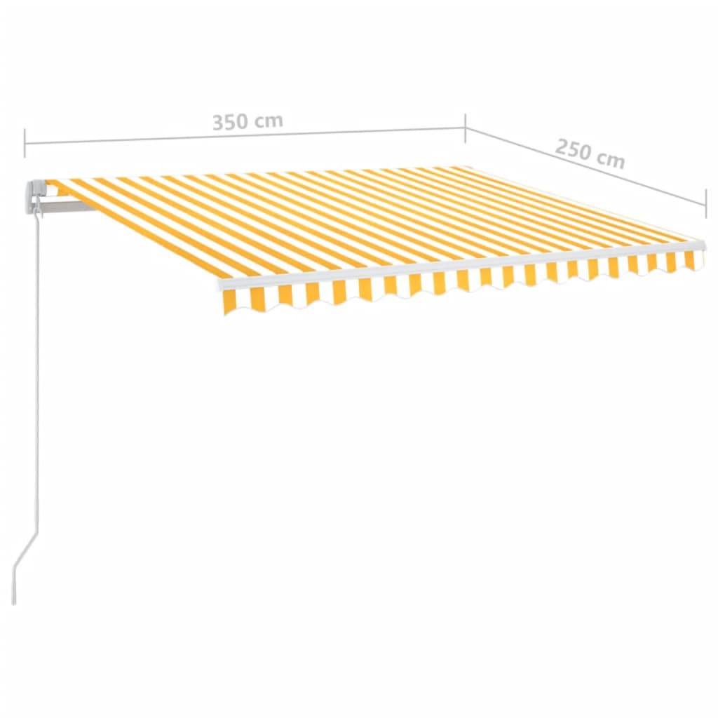 Tenda retrattile Giallo e Bianco 350 x 250 cm