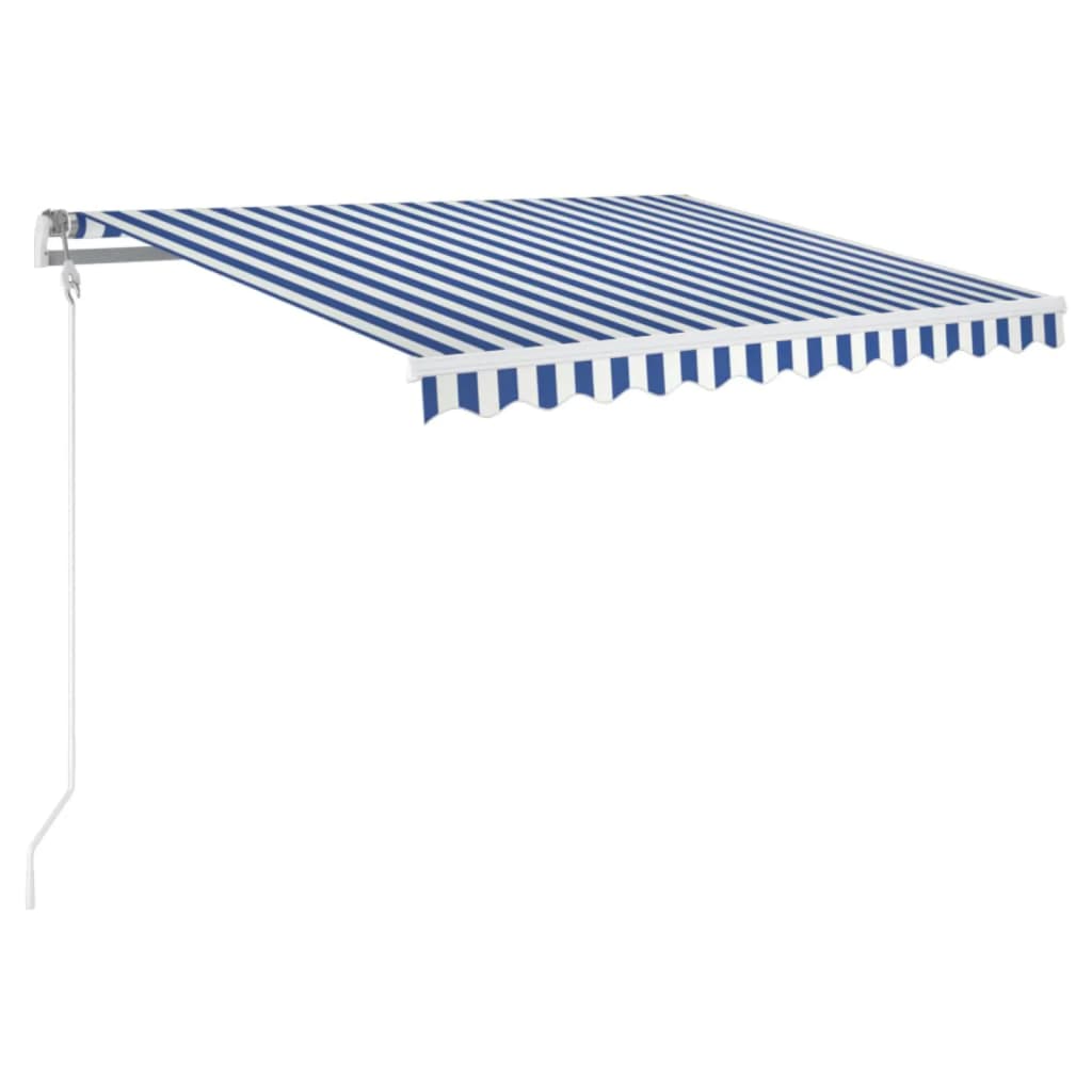 Tenda da Sole Retrattile Automatica 350x250 cm Blu e Bianca