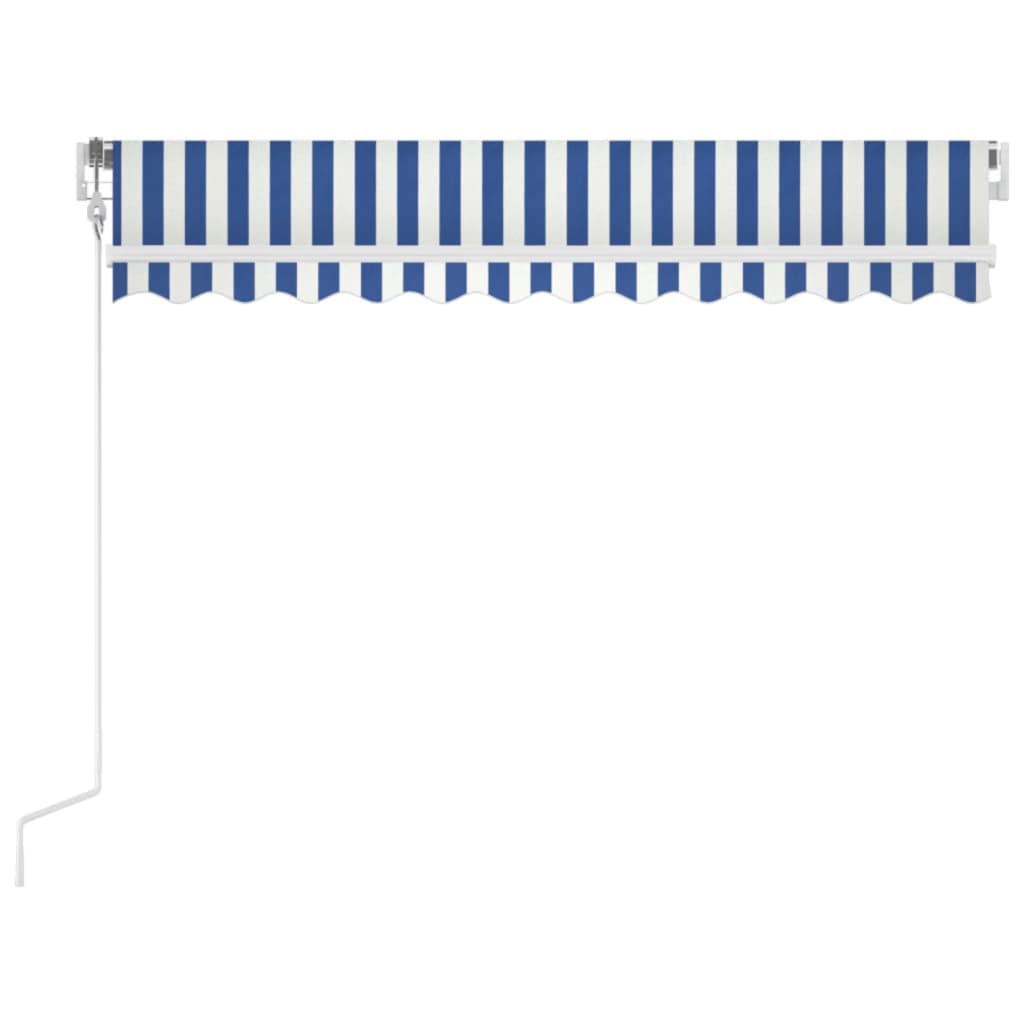 Tenda da Sole Retrattile Automatica 350x250 cm Blu e Bianca