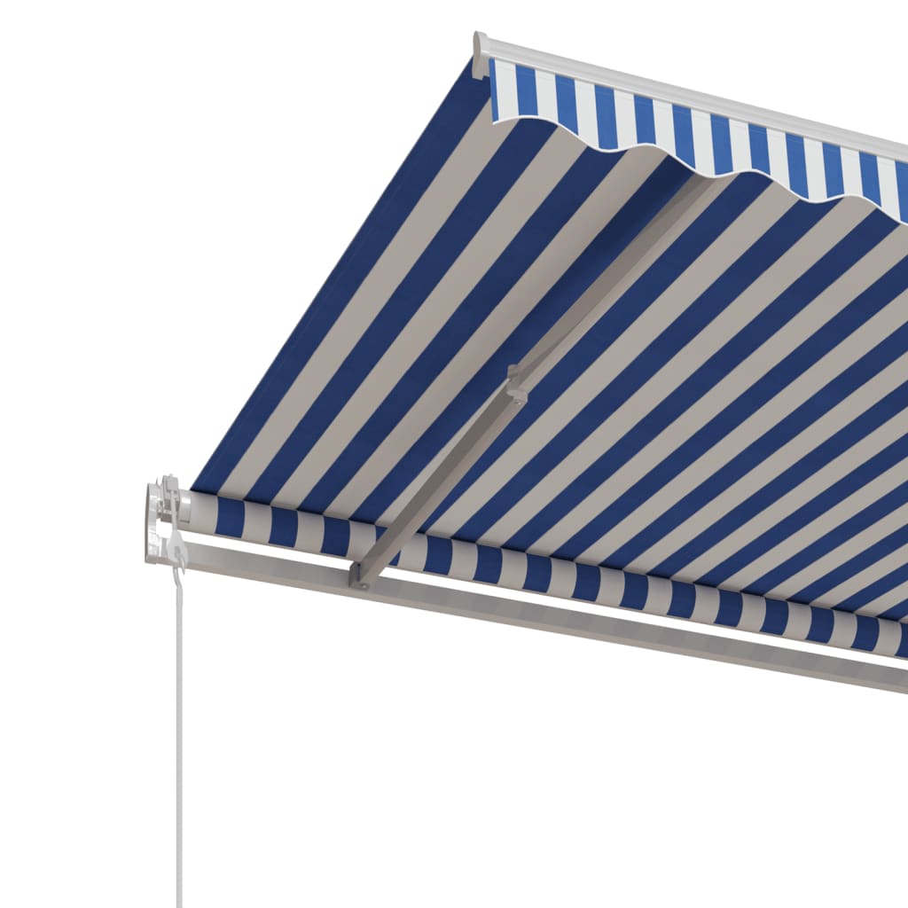 Tenda da Sole Retrattile Automatica 350x250 cm Blu e Bianca