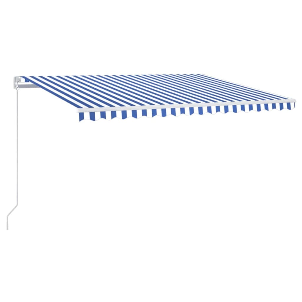 Tenda da Sole Retrattile Manuale 400x300 cm Blu e Bianca