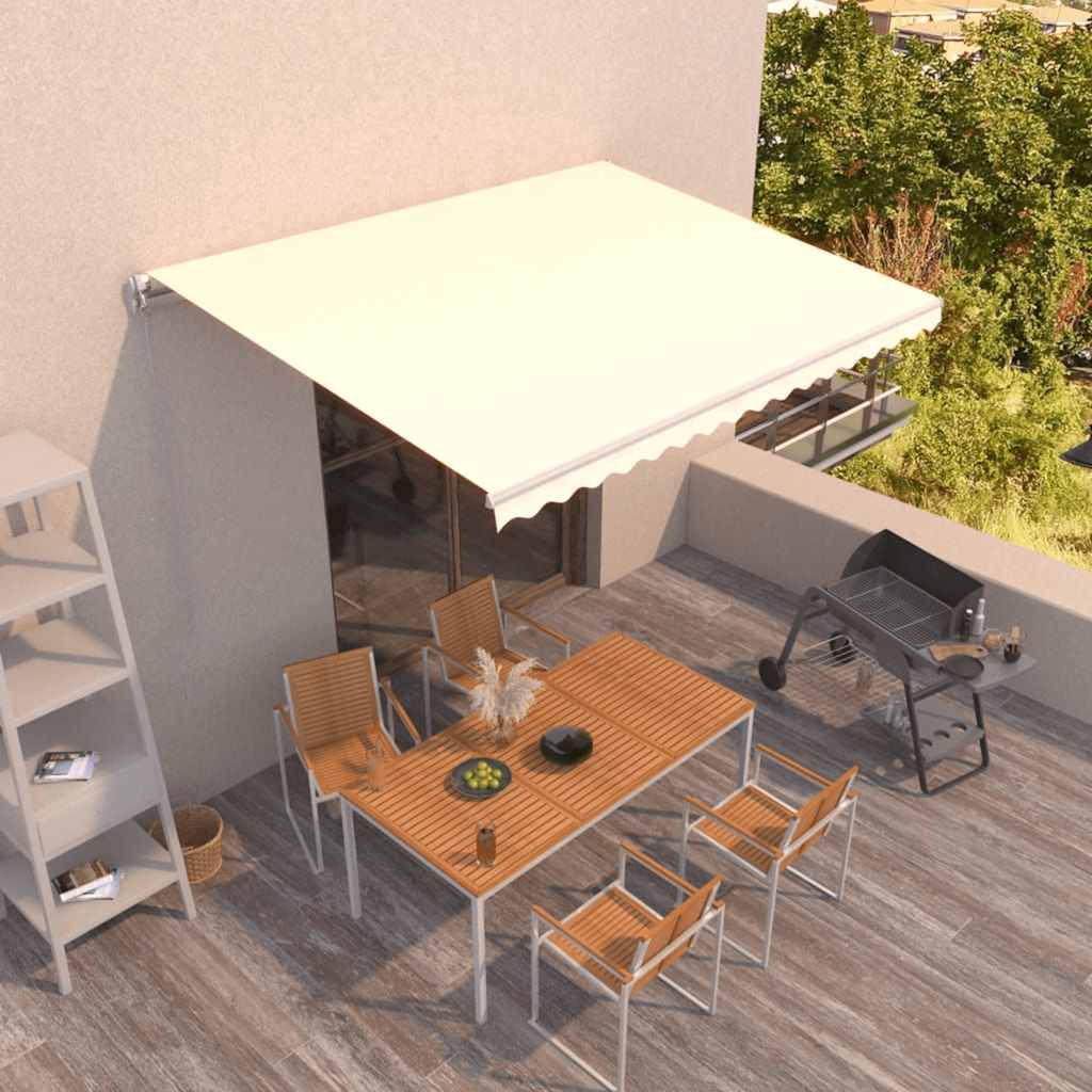 Tenda da Sole Retrattile Manuale 400x300 cm Crema