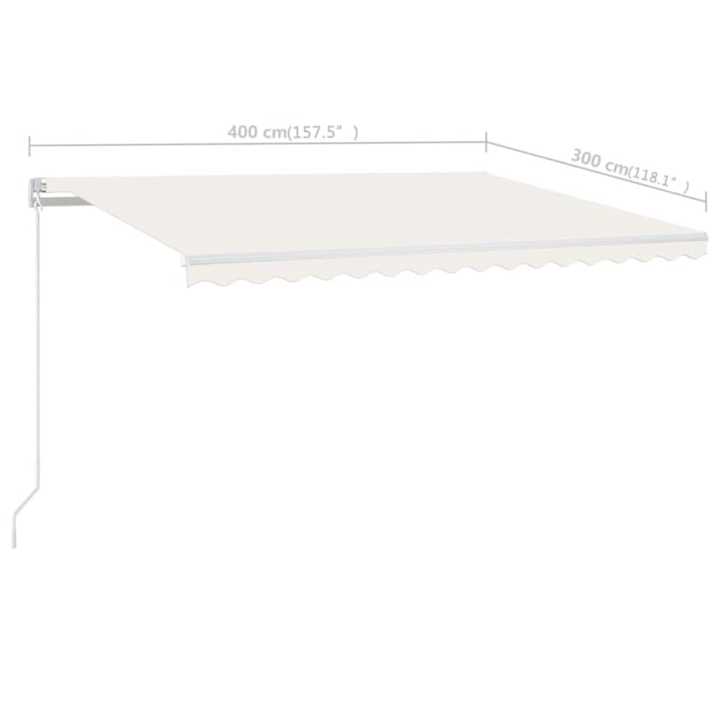 Tenda da Sole Retrattile Manuale 400x300 cm Crema