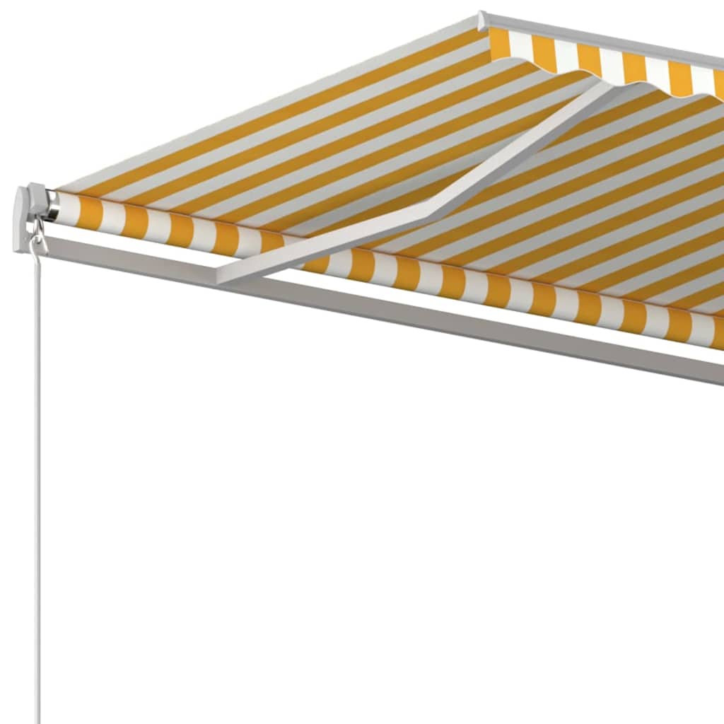 Tenda da Sole Retrattile Manuale 400x300 cm Gialla e Bianca