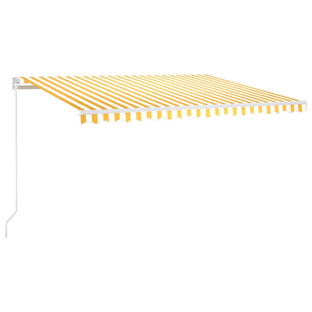 Tenda retrattile Giallo 400 × 300 cm Tessuto e Alluminio