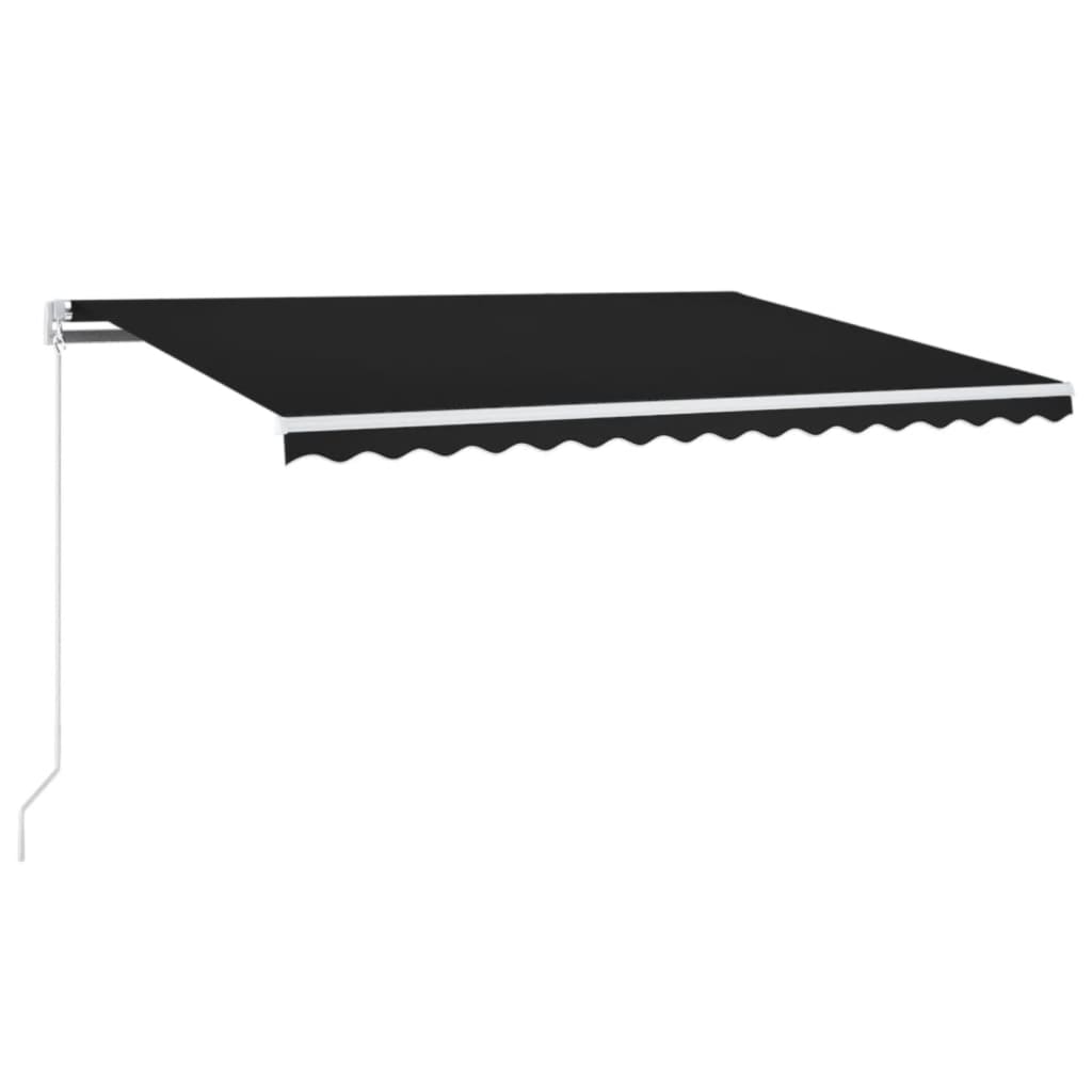 Tenda retrattile Antracite 400 × 300 cm Tessuto e Alluminio