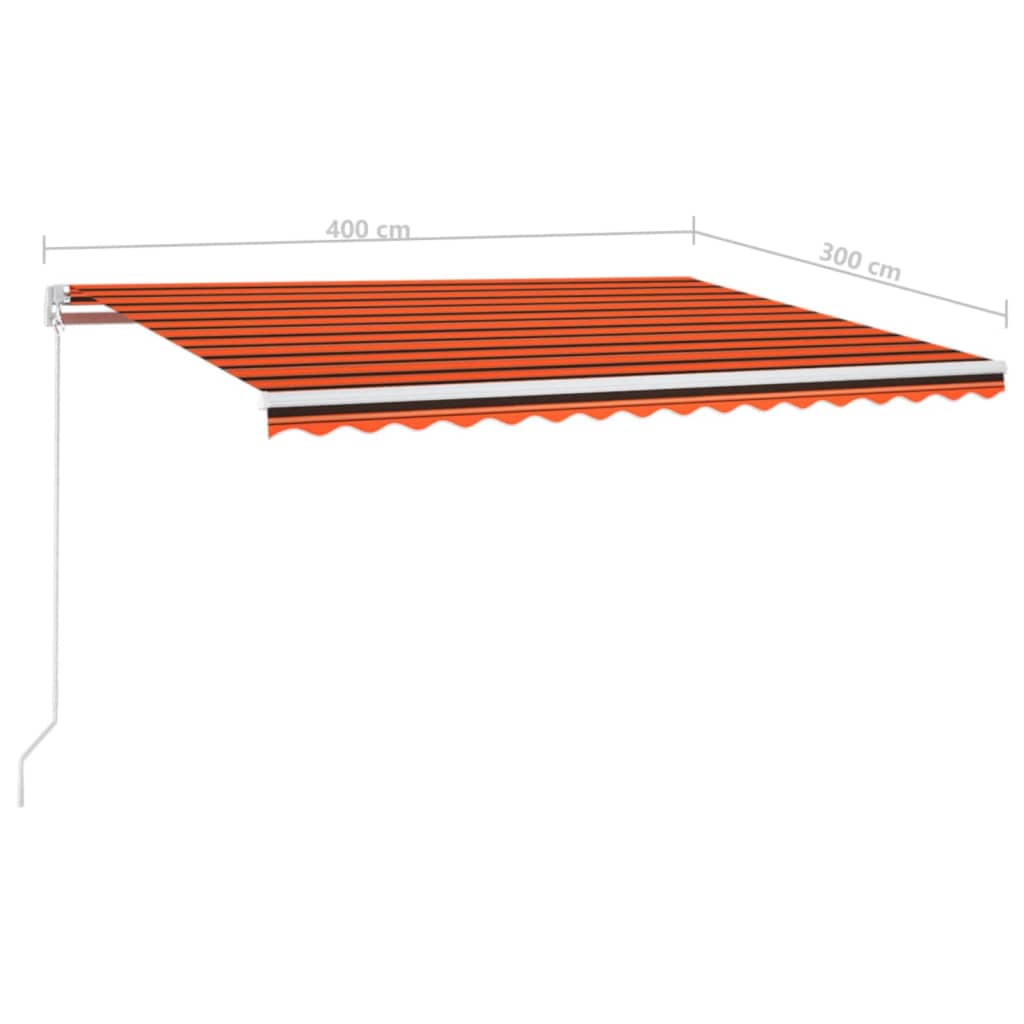 Tenda retrattile Arancione e Marrone 400 × 300 cm
