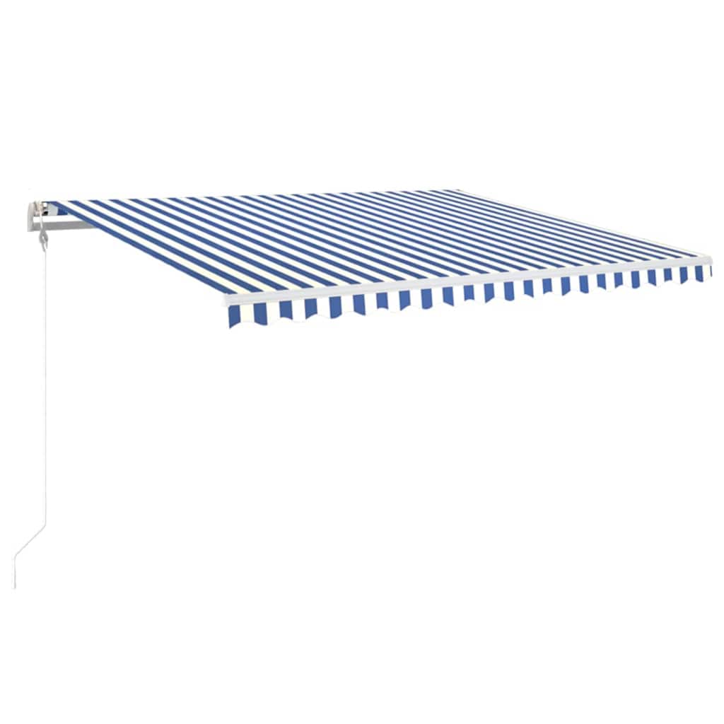 Tenda da Sole Retrattile Automatica 400x300 cm Blu e Bianca