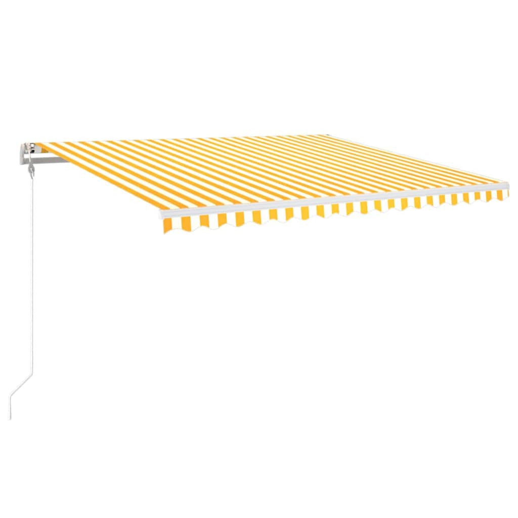 Tenda da Sole Retrattile Automatica 400x300 cm Gialla e Bianca