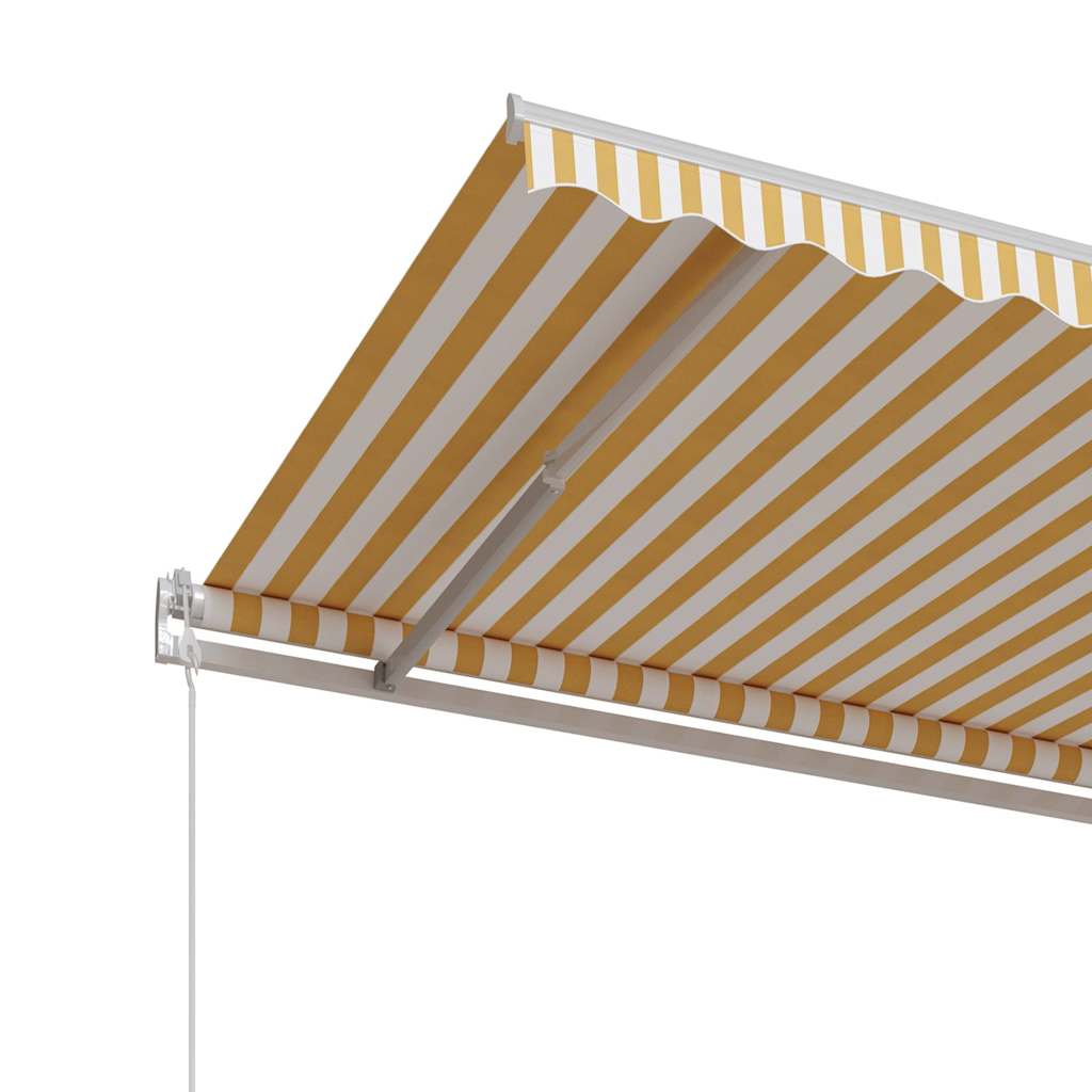 Tenda da Sole Retrattile Automatica 400x300 cm Gialla e Bianca