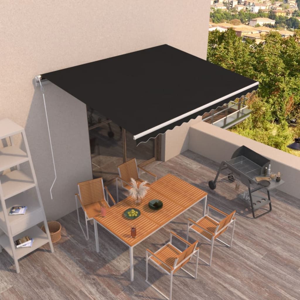 Tenda da Sole Retrattile Automatica 400x300 cm Antracite