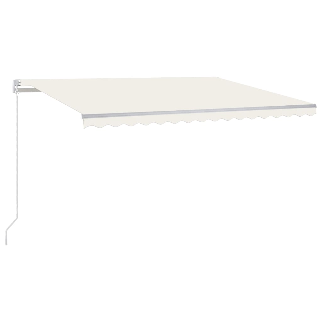 Tenda retrattile Crema 450 × 300 cm Poliestere e Alluminio