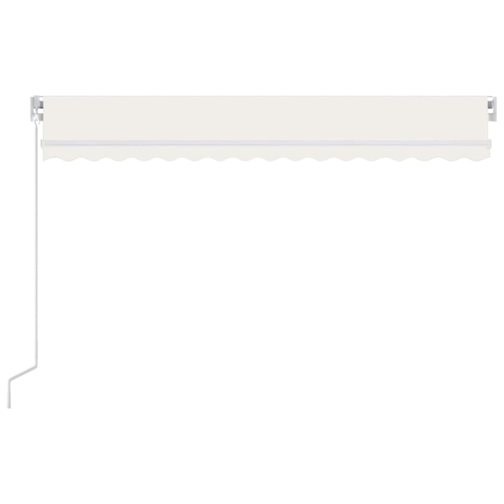 Tenda retrattile Crema 450 × 300 cm Poliestere e Alluminio