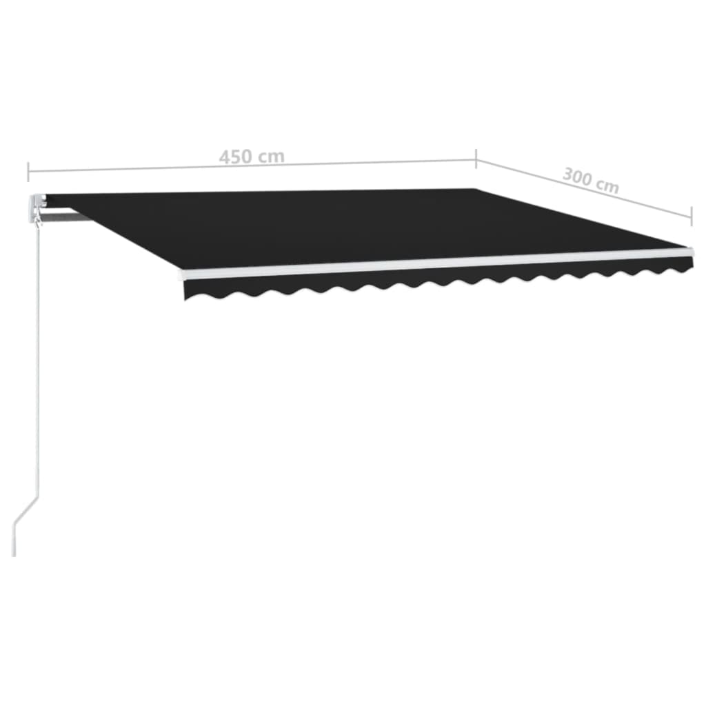 Tenda da Sole Retrattile Manuale 450x300 cm Antracite