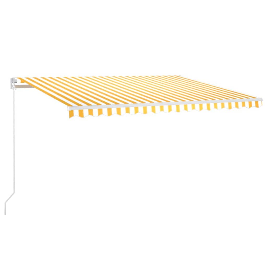 Tenda retrattile Giallo e Bianco 450 × 300 cm