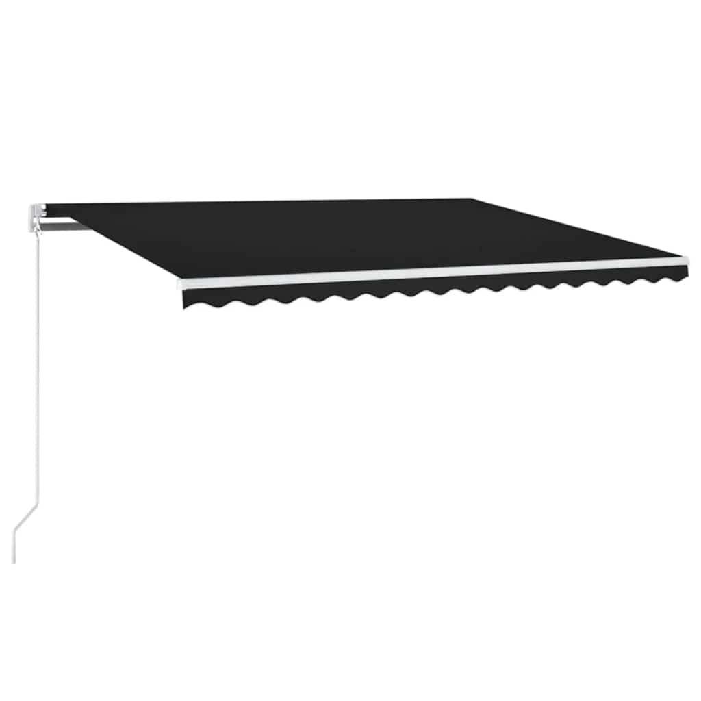 Tenda retrattile Antracite 450 × 300 cm Tessuto e Alluminio